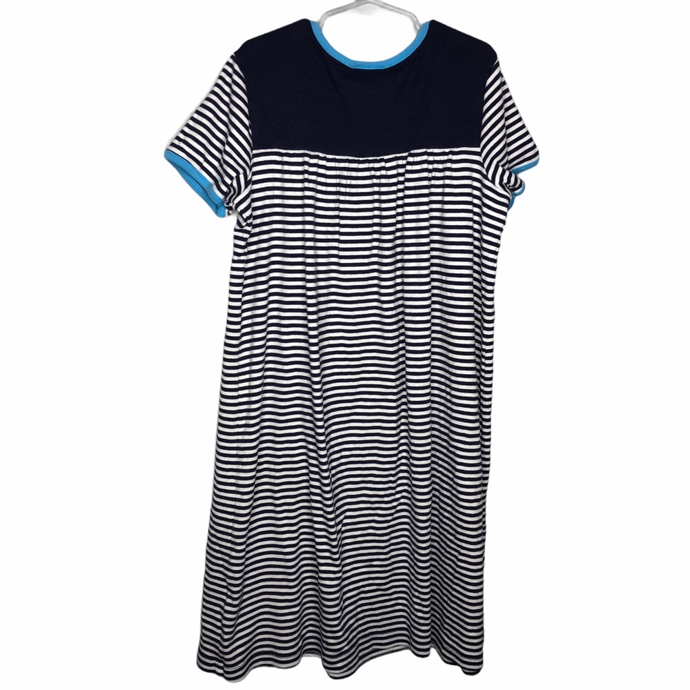 Hanna Andersson Girl's Blue Stripe Dress Size 160 - Picture 3 of 9